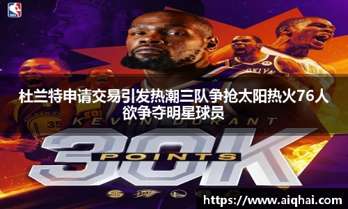 必一杜兰特申请交易引发热潮三队争抢太阳热火76人欲争夺明星球员